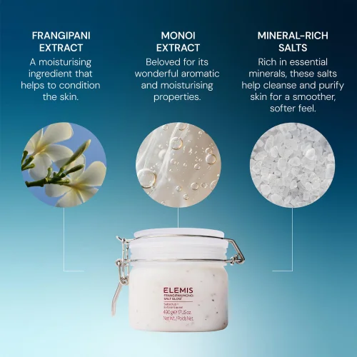 Frangipani Monoi Salt Glow Body Scrub 490g Image 3