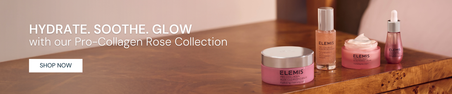 Hydrate. Soothe. Glow with our Pro-Collagen Rose Collection
